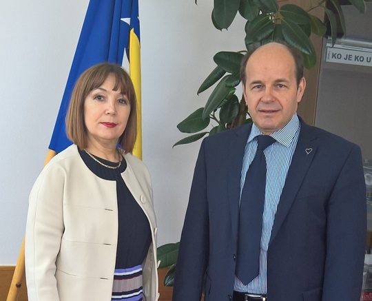 Ministar Civilnih Poslova BiH Adil Osmanović Sa Potpredsjednicom FBiH Melikom Mahmutbegović