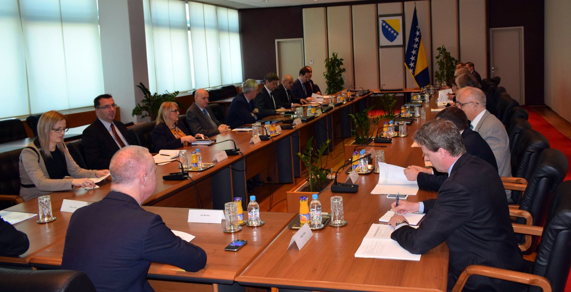 Predsjedavajući Zvizdić I Zamjenici Bevanda I Šarović Sa Visokom Delegacijom Direktora EBRD-a